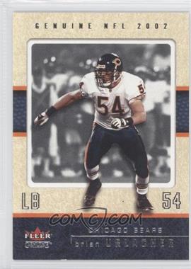 2002 Fleer Genuine - [Base] #1 - Brian Urlacher