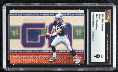 2002 Fleer Genuine - Genuine Article #GA-TB - Tom Brady [CSG 9 Mint]