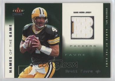 2002 Fleer Genuine - Names of the Game Jerseys #BF-NG - Brett Favre /500