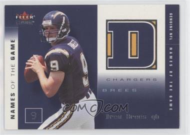 2002 Fleer Genuine - Names of the Games #15 NG - Drew Brees