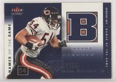 2002 Fleer Genuine - Names of the Games #3 NG - Brian Urlacher