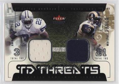 2002 Fleer Genuine - TD Threats - Jerseys #_ESMF - Emmitt Smith, Marshall Faulk