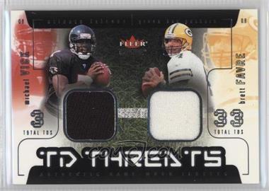 2002 Fleer Genuine - TD Threats - Jerseys #_MVBF - Michael Vick, Brett Favre