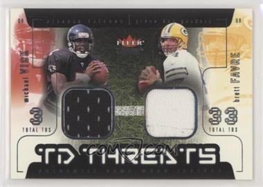 2002 Fleer Genuine - TD Threats - Jerseys #_MVBF - Michael Vick, Brett Favre