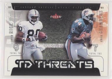 2002 Fleer Genuine - TD Threats #8 TD - Jerry Rice, Chris Chambers