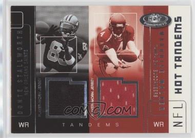 2002 Fleer Hot Prospects - Hot Tandems Materials #DS-MW - Donte Stallworth, Marquise Walker /100 [EX to NM]