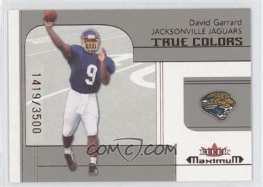 2002 Fleer Maximum - [Base] #262 - True Colors - David Garrard /3500