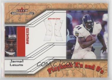 2002 Fleer Maximum - Playbook X's and O's Jersey X's #_JALE - Jamal Lewis