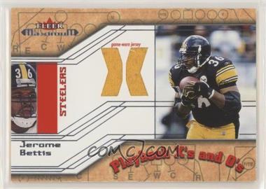 2002 Fleer Maximum - Playbook X's and O's Jersey X's #_JEBE - Jerome Bettis