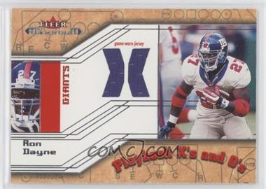 2002 Fleer Maximum - Playbook X's and O's Jersey X's #_RODA - Ron Dayne