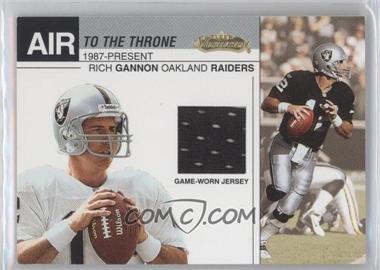 2002 Fleer Showcase - Air to the Throne - Gold Game-Worn Jersey #_RIGA - Rich Gannon /50