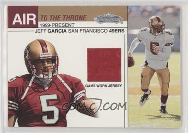 2002 Fleer Showcase - Air to the Throne - Silver Game-Worn Jersey #_JEGA - Jeff Garcia