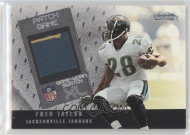 2002 Fleer Showcase - Football's Best - Silver Game-worn Patch #_FRTA - Fred Taylor /100