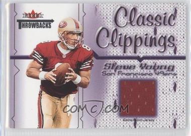 2002 Fleer Throwbacks - Classic Clippings #_STYO - Steve Young