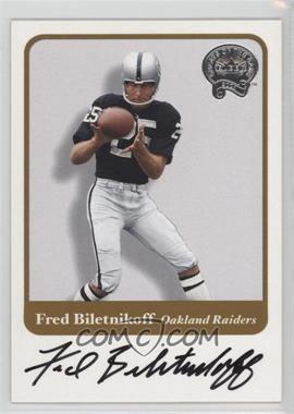 2002 Fleer Throwbacks - Greats of the Game Autographs #_FRBI - Fred Biletnikoff