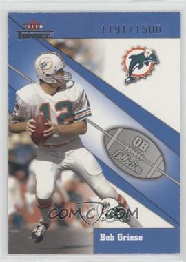 2002 Fleer Throwbacks - QB Collection #17 QB - Bob Griese /1500