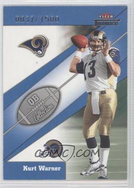 2002 Fleer Throwbacks - QB Collection #4 QB - Kurt Warner /1500