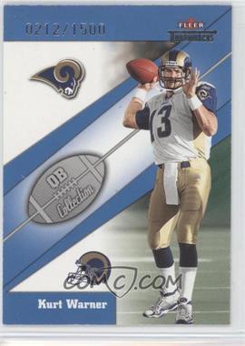 2002 Fleer Throwbacks - QB Collection #4 QB - Kurt Warner /1500