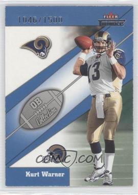 2002 Fleer Throwbacks - QB Collection #4 QB - Kurt Warner /1500