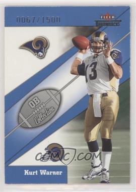 2002 Fleer Throwbacks - QB Collection #4 QB - Kurt Warner /1500