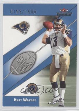 2002 Fleer Throwbacks - QB Collection #4 QB - Kurt Warner /1500