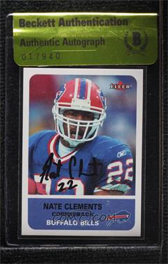 2002 Fleer Tradition - [Base] #48 - Nate Clements [BAS Beckett Auth Sticker]