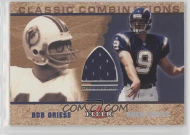 2002 Fleer Tradition - Classic Combinations - Memorabilia #BGDB - Bob Griese, Drew Brees (Jersey)