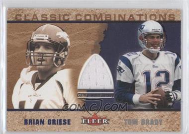 2002 Fleer Tradition - Classic Combinations - Memorabilia #BGTB - Brian Griese, Tom Brady