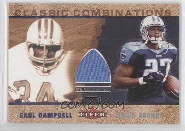 2002 Fleer Tradition - Classic Combinations - Memorabilia #ECEG.2 - Eddie George, Earl Campbell