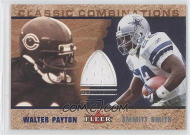 2002 Fleer Tradition - Classic Combinations - Memorabilia #WPES.2 - Walter Payton, Emmitt Smith (Smith Jersey)