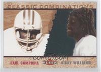 Ricky Williams, Earl Campbell