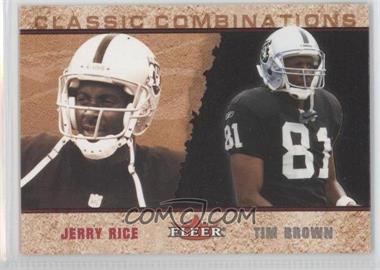 2002 Fleer Tradition - Classic Combinations - Retail #8 CC - Jerry Rice, Tim Brown