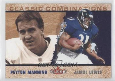 2002 Fleer Tradition - Classic Combinations #17 CC - Peyton Manning, Jamal Lewis /1000