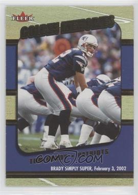 2002 Fleer Tradition - Golden Memories #3GM - Tom Brady