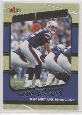 2002 Fleer Tradition - Golden Memories #3GM - Tom Brady