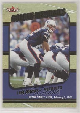 2002 Fleer Tradition - Golden Memories #3GM - Tom Brady