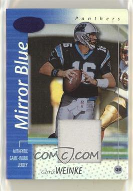 2002 Leaf Certified - [Base] - Mirror Blue Materials #10 - Chris Weinke /50