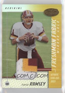 2002 Leaf Certified - [Base] - Mirror Gold Materials #122 - Freshman Fabric - Patrick Ramsey /25