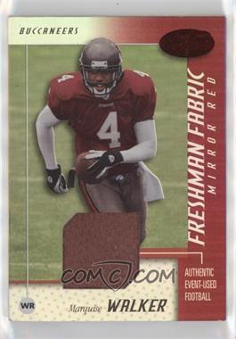 2002 Leaf Certified - [Base] - Mirror Red Materials #130 - Freshman Fabric - Marquise Walker /250