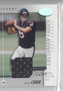 2002 Leaf Certified - [Base] #104 - Freshman Fabric - David Carr /800