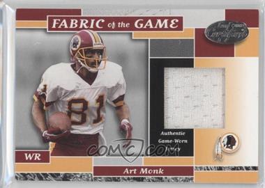 2002 Leaf Certified - Fabric of the Game #FG 2 - Art Monk /100