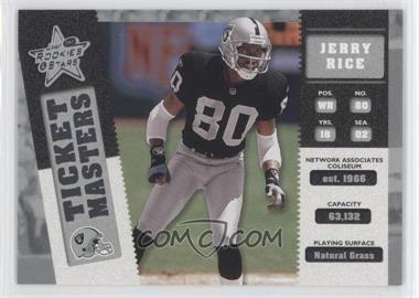 2002 Leaf Rookies & Stars - Ticket Masters #TM-16 - Jerry Rice, Tim Brown /2500