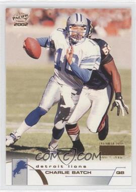 2002 Pacific - [Base] - Premiere Date Missing Serial Number #144 - Charlie Batch