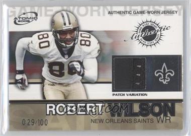 2002 Pacific Atomic - Authentic Game-Worn Jersey - Patch #61 - Robert Wilson /100