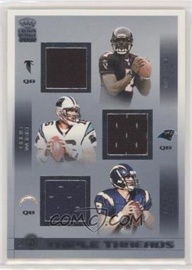 2002 Pacific Crown Royale - Triple Threads #24 - Michael Vick, Chris Weinke, Drew Brees [Noted]