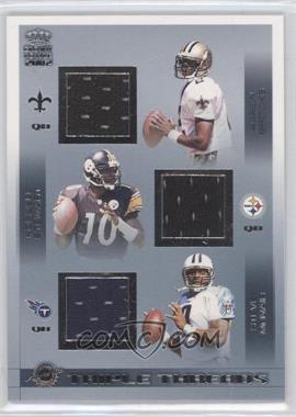 2002 Pacific Crown Royale - Triple Threads #28 - Aaron Brooks, Kordell Stewart, Steve McNair