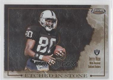2002 Pacific Exclusive - Etched in Stone #8 - Jerry Rice