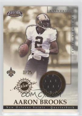 2002 Pacific Exclusive - Game-Worn Jerseys - Gold #31 - Aaron Brooks /25
