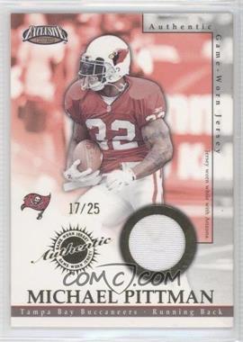 2002 Pacific Exclusive - Game-Worn Jerseys - Gold #48 - Michael Pittman /25
