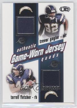 2002 Pacific Heads Up - Game Worn Jersey Quads #31 - Trevor Gaylor, Terrell Fletcher, Ronney Jenkins, Fred McCrary